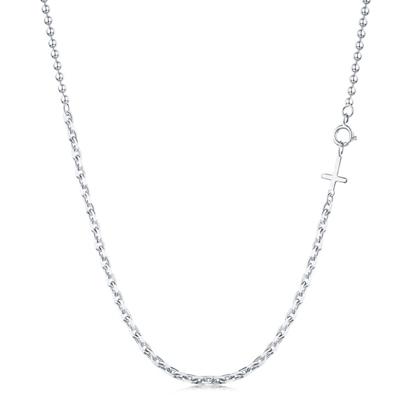 Dedoni Bijoux Jewelry - Sterling Silver 925 Tiny Cross Dainty Necklace